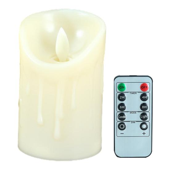 Водонепроницаемые беспламенные свечи на батарейках, светодиодные свечи с пультом дистанционного управления, мерцающие фальшивые столбовые свечи для свадьбы, Хэллоуина