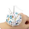 1Pc Cute Home Supplies Ball-Shaped Tool Needle Holder Wrist Strap Floral Sewing Pin Cushion