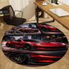 Chevrolet Corvette Pattern Round Rug, Indoor/Outdoor Mat, for Picnic, Gameroom, Bedroom, Office, Living Room, Home Decor Carpet, Birthday Gift