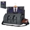 Suit Bag Lightweight Oxford Cloth Anti-Wrinkle Lining 2-in-1 Design Spacious Storage Waterproof Travel Handbag with Zipper Locks