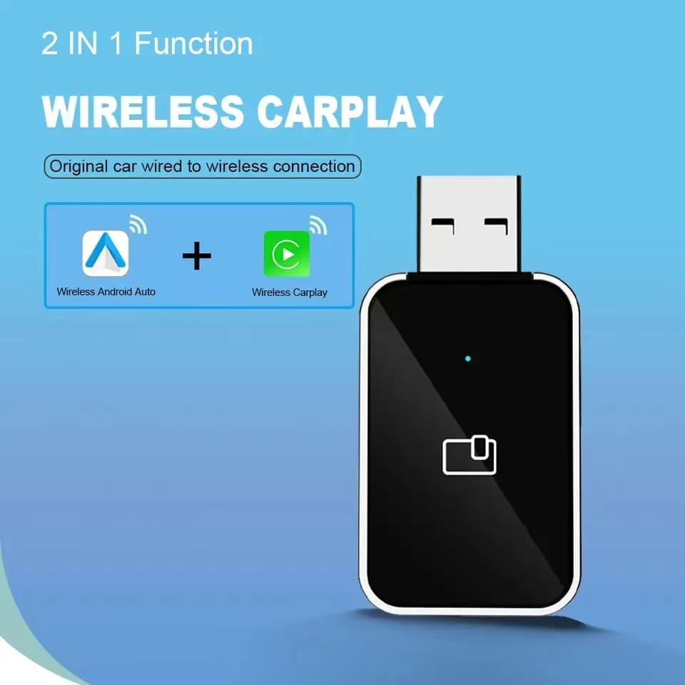 New Wired To Wireless CarPlay Android Auto Adapter Smart Mini Box for OEM Car Stereo Plug and Play Smart Automatic Connection