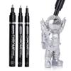 Electroplating Mirror Silver Paint Pen Manual Repair Chrome-plated Metal Waterproof Tire Ceramic Manual DIY Touch-up Paint 0.7mm/1mm/3mm Pen Tip