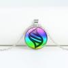 1Pc Pokemon Mega Evolution Key Stone Alloy Necklace, Anime Sweater Chain for Cosplay Fans