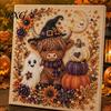 Quirky Halloween Art Projects Ghost Faux Pearl DIY Kit, Spooky 3D Bead Festive Kit Painting Crafts, Gothic Wall for Adults Beginners Creative