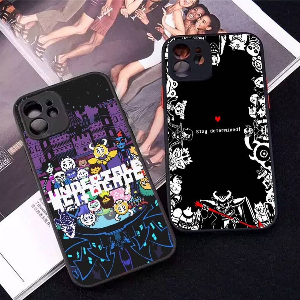 Силиконовый чехол для iPhone 16 15 14 13 12 11 Pro Max Plus X XS MAX с рисунком из игры Undertale, противоударный, матовый