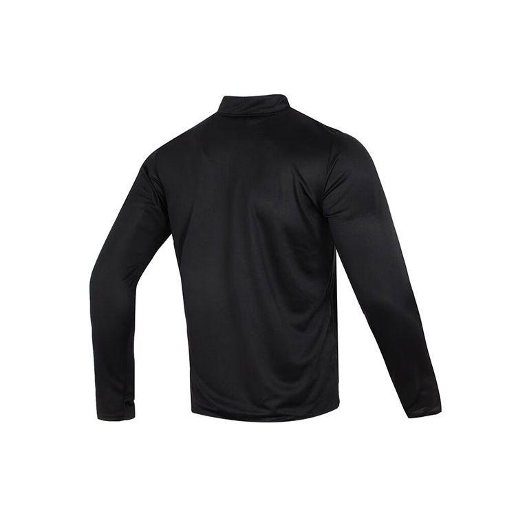 Nike Solid Color Logo Half-Zip Stand Collar Long Sleeve Fitness T-Shirt Men Tops Black FQ2495-010