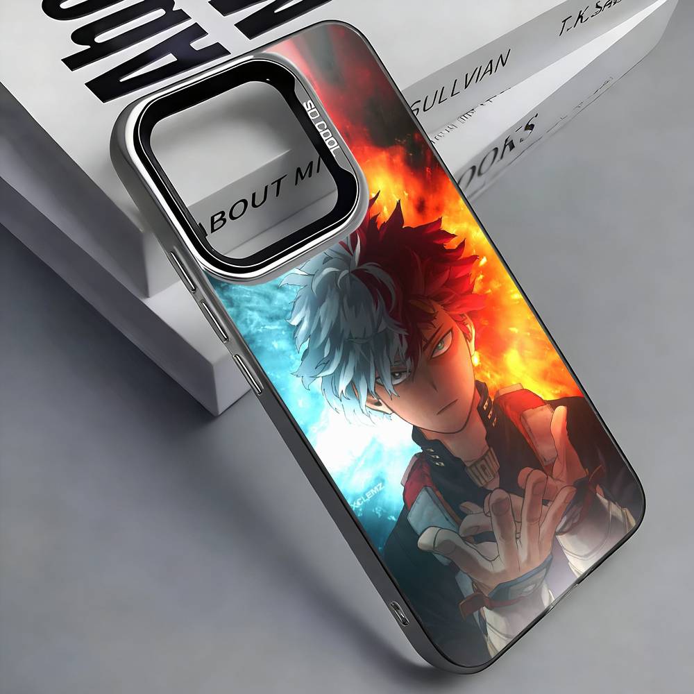 S-Шото Т-Тодороки М-MHA Цветной Серебристый Задний Чехол Для Телефона Для IPhone 17 16 15 14 13 12 11 Plus Pro Max Plus