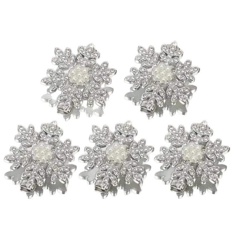 Women's Rhinestone Snowflake Hair Clip – Elegant Side Bangs Accessory for 2025