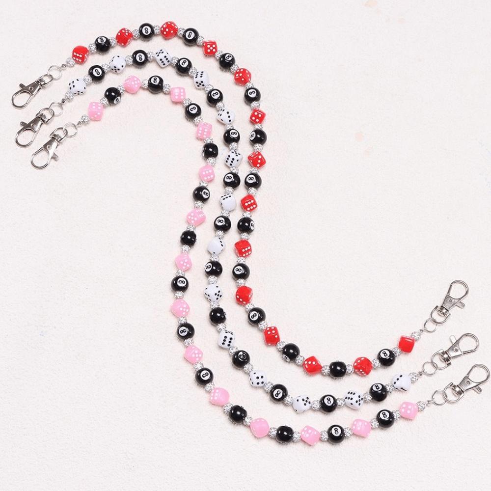 Billiard Ball Metal Pants Chain Zinc Zinc Zinc Alloy Punk Belt Chain Fashion Colorful Dice Waist Chain Male
