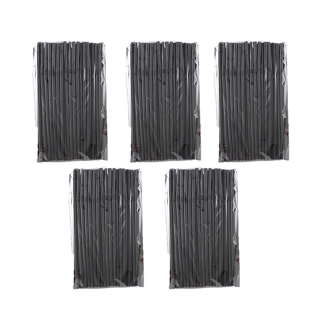 50-3000Pcs Flexible Kunststof Straws For Juice Cocktail Drinking Straws Black Kitchen Party Pajitas Plastique Straw