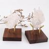 Metal Arm Mineral Stand Display Holder Rack Wood Support Base For Crystal Minerals Ores Agate Rocks For Home Office Show Room