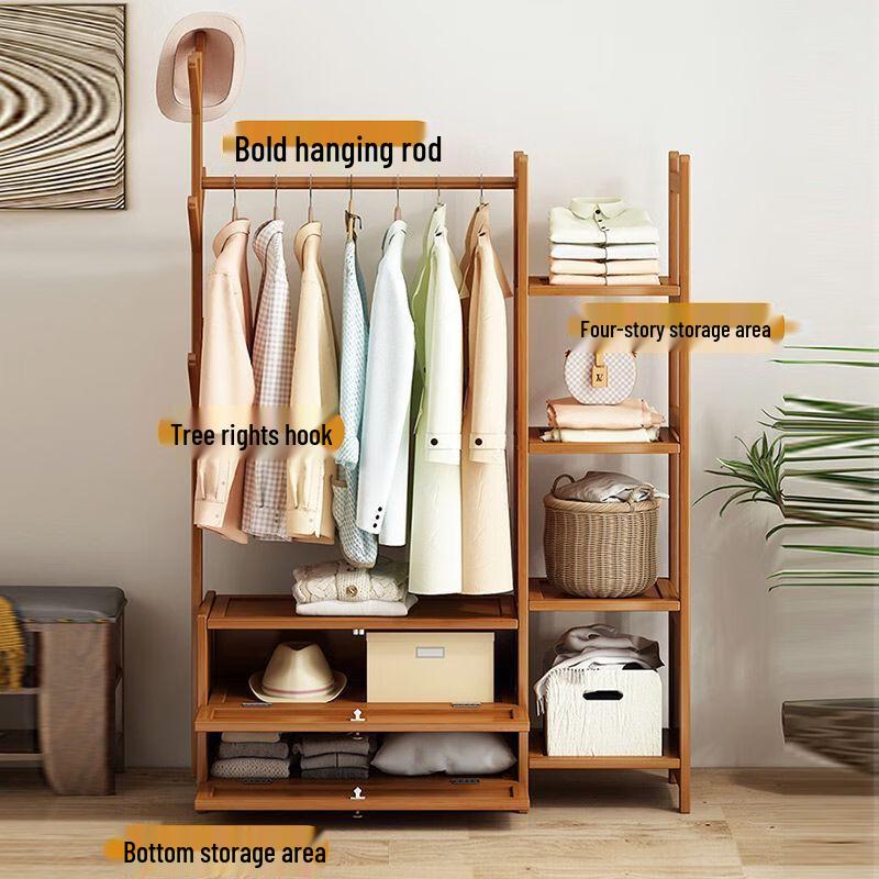 Bamboo Floor Coat Rack