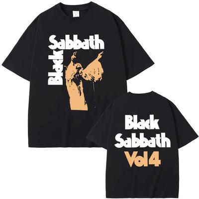 Black Sabbath Ozzy Osbourne Vol 4 Альбом Графические Футболки Мужские Женские Хэви-метал Рок-группа Футболки Мужские Винтажные Оверсайз Футболки