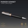 Шариковая ручка PARKER Sonnet Premium Metal Black GT со средним наконечником в подарочной коробке, оригинальный импортный продукт 2119787 и на масляной основе
