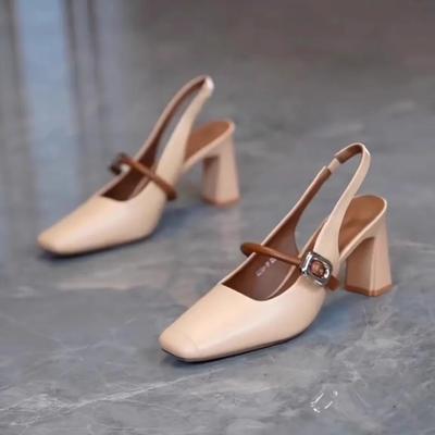 Мода женская обувь женская классическая с круглым носком коричневая слипоны высококачественная кожа квадратный каблук туфли женская черная комфортная рабочая обувь ea649