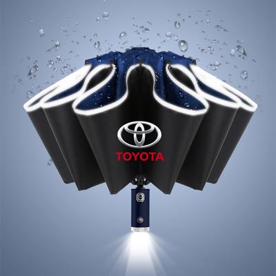 Автомобильная наклейка Автомобильный складной зонт со светодиодным фонариком и светоотражающей полосой Зонт для camry chr corolla rav4 yaris prius