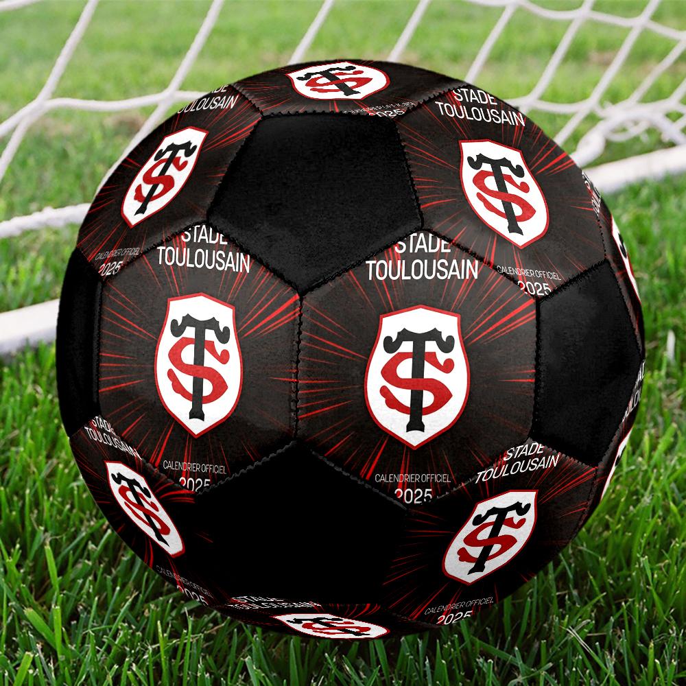 Stade Toulousain Indoor Soccer Ball Colorful Machine Stitched PVC Size 5 Team Training Competition Ready Durable High-Bounce Cool Sports Gift