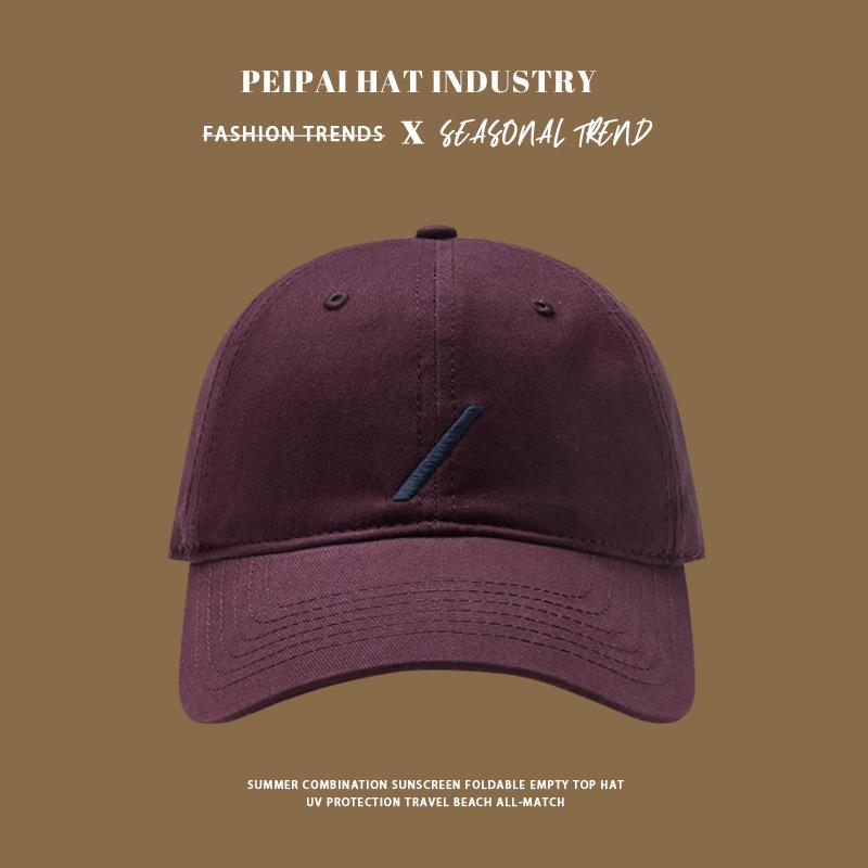 Female cap Slash casual baseball cap Spring and summer simple face small sunshade baseball cap Sunscreen sun hat