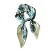 Light Luxury Small Square Scarf Simulation Silk Printing Silk Scarf Scarf Korean Version Line Flower Scarf Professional Scarf