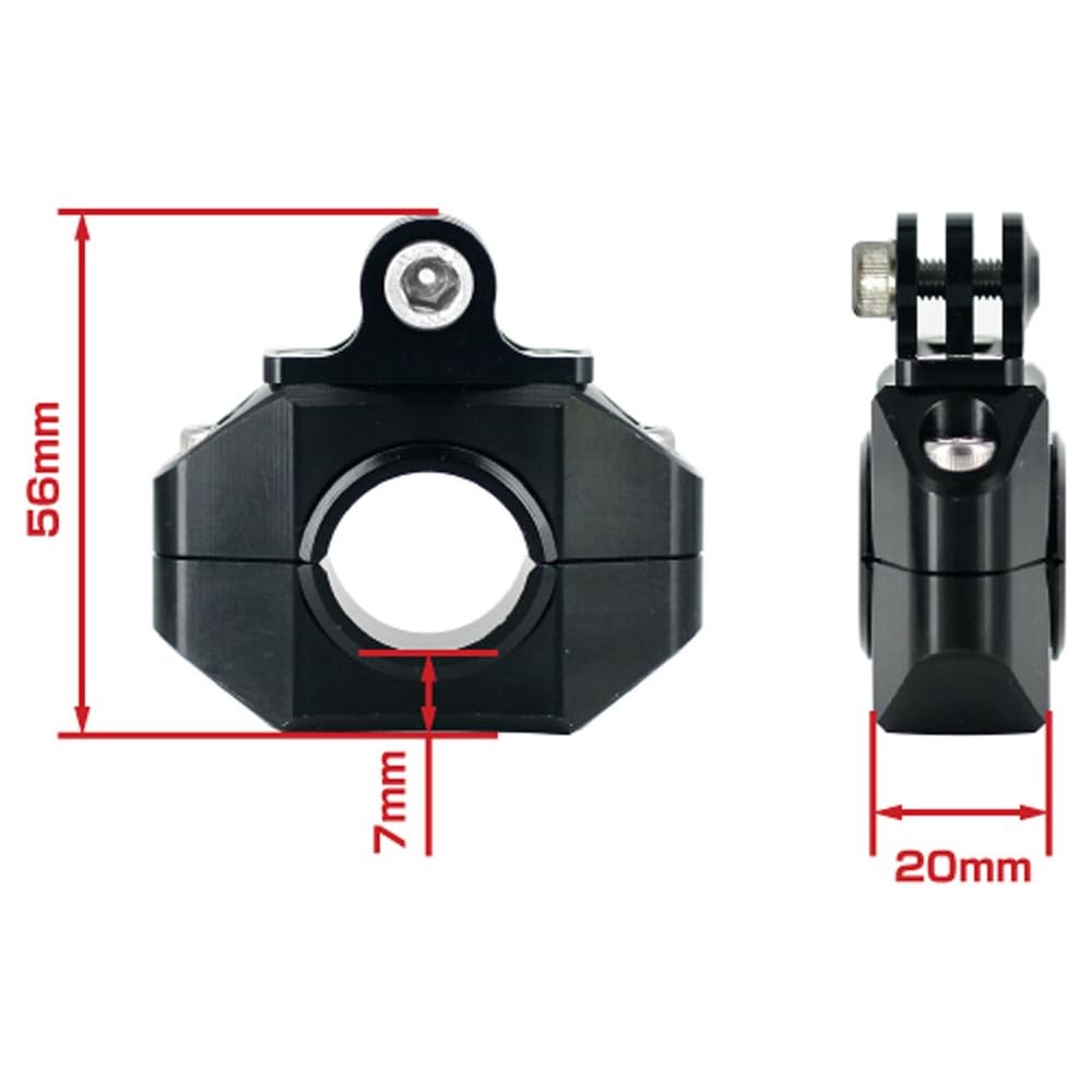 REC-MOUNTS Type 2 Bike Bar Mount for GoPro [REC-B21-GP-BK] (22.2/25.4-26.0mm Black)