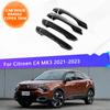 For Citroen C4 MK3  2022 2023 Car Door Handle Cover Trim Sticker Styling Rustproof Protector Car Exterior Parts