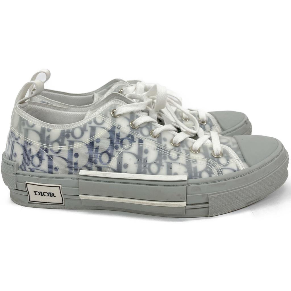 Dior LS0721 Oblige Low Top Shoes 41 Gray / whiteUsed