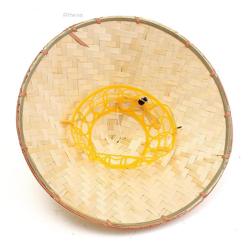 Peigu Oriental Vietnamese Chinese Asian Straw Cone Shaped Fishing Sun Rice Bamboo Hat