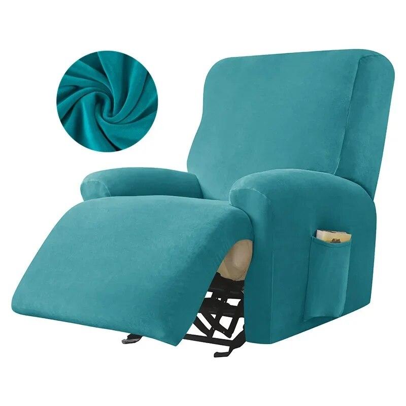 1/2 Seater Recliner Sofa Cover Elastic Velvet Relax Armchair Slipcover All-inclusive Lazy Boy Chair Covers Furniture Protector