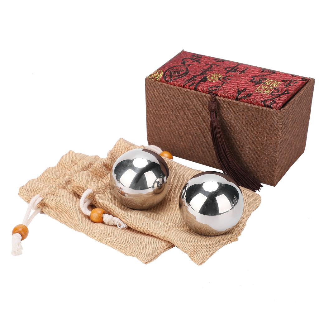 2 шт. ручной стальной шарик из твердой нержавеющей стали 304, реабилитационный тренажер для фитнеса, массажный инструмент, диаметр 50 мм