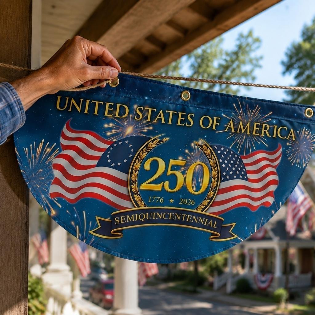 СОЕДИНЕННЫЕ ШТАТЫ АМЕРИКИ 250-летие День Независимости Полупятисотлетие Флаг 1776 2026 Декоративный Подвесной Наружный Внутренний Дисплей