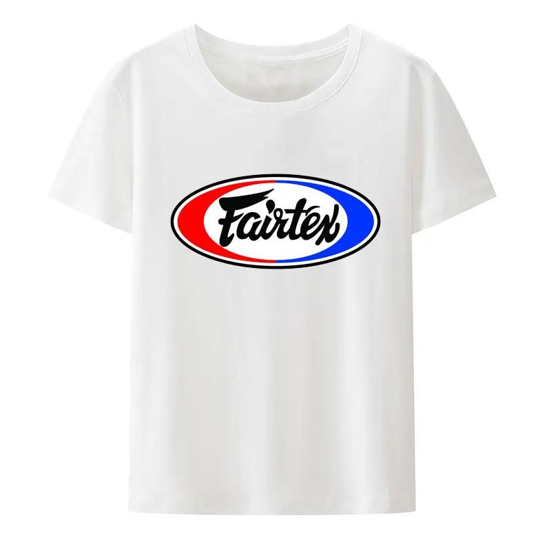 Футболка Fairtex Thailand, черная, повседневная, для тайского бокса, с круглым вырезом, свободная, с графическим принтом, хипстерская, уличная мода, дышащая