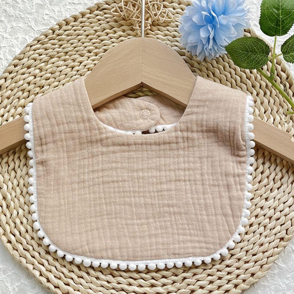 Милые Детские Слюнявчики с Оборками, Детские Антигрязевые Слюнявчики для Кормления, Впитывающие Пеленки для Младенцев, Модные Аксессуары для Кормления Новорожденных из Чистого Хлопка