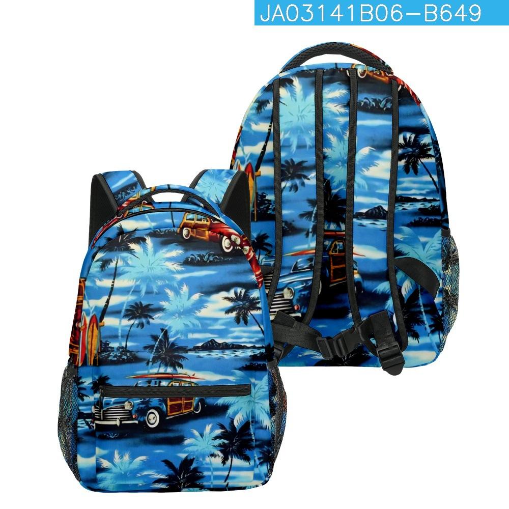 Cartoon Kpop Youthful School Bags Unisex Hawaiian Elements Travel Bags 3D Print Oxford Waterproof Notebook Shoulder Backpacks