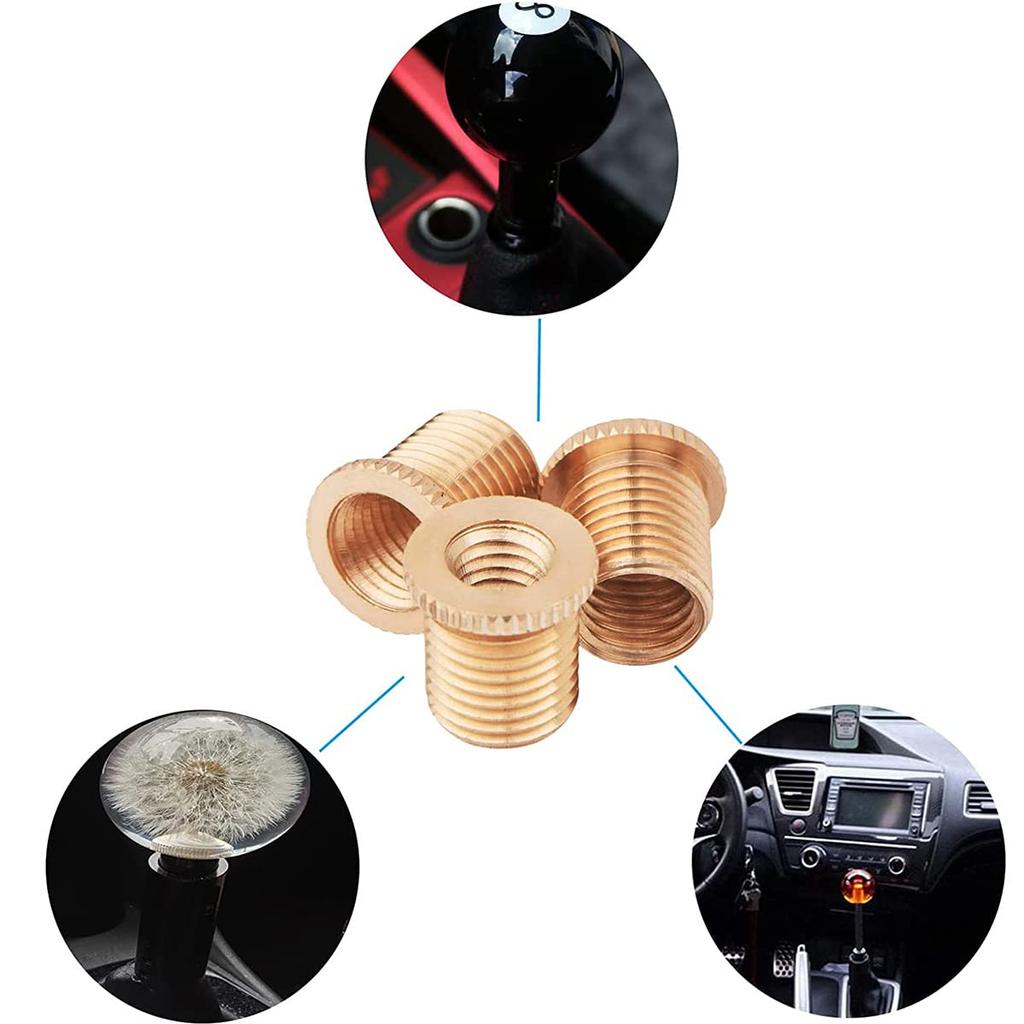 SAMCOS Shift Knob Adapter Gear Stick Knob Adapter Car Shift Lever Replacement Screw Lumium