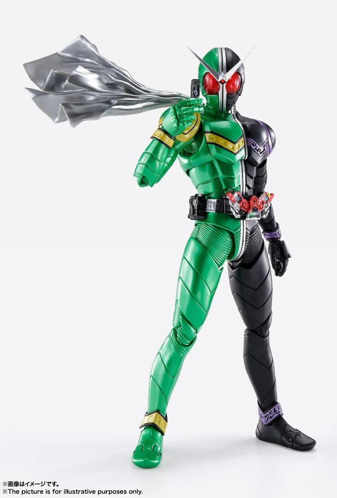 TAMASHII NATIONS Kamen Rider W Cyclone Joker Fuuto Tantei Аниме Память 145мм ПВХ АБС Ткань Окрашенная Подвижная Фигурка S.H.Figuarts (Синкочоу