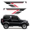 Боковые полосы на двери автомобиля Наклейки на кузов Комплект полос Для SUZUKI JIMNY JB64W JB74W Водонепроницаемая виниловая пленка Аксессуары для экстерьера автомобиля