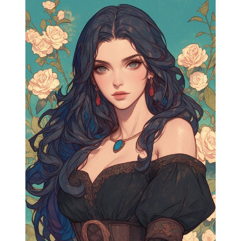 RUOPOTY Diy Painting By Numbers Kit Women Picture Coloring By Numbers For Adults Beginner Handicrafts Home Decoration