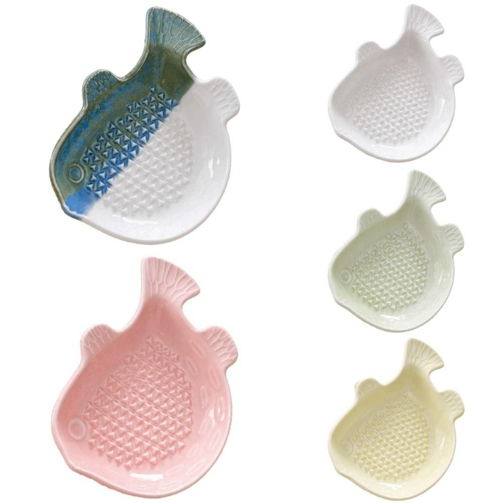 Fish Hand Garlic Ginger Masher Ceramic Seasoning Dipping Dish Garlic Ginger Grater  Restaurants