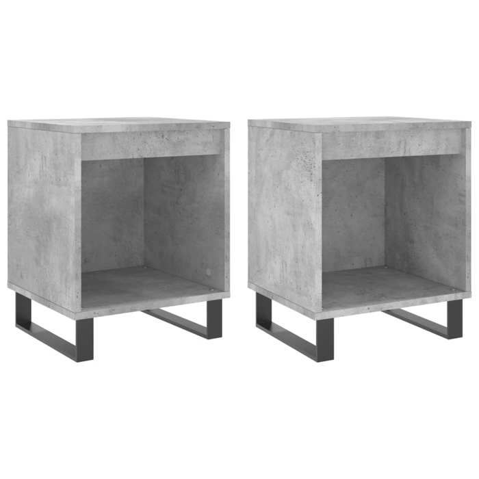 Maison Exclusive - Tables de chevet 2 pcs gris béton 40x35x50 cm bois d’ingénierie
