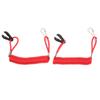 2PCS Marine Outboard Emergency Kill Switch Safety Lanyard 150cm59in Replacement for Yamaha Engine