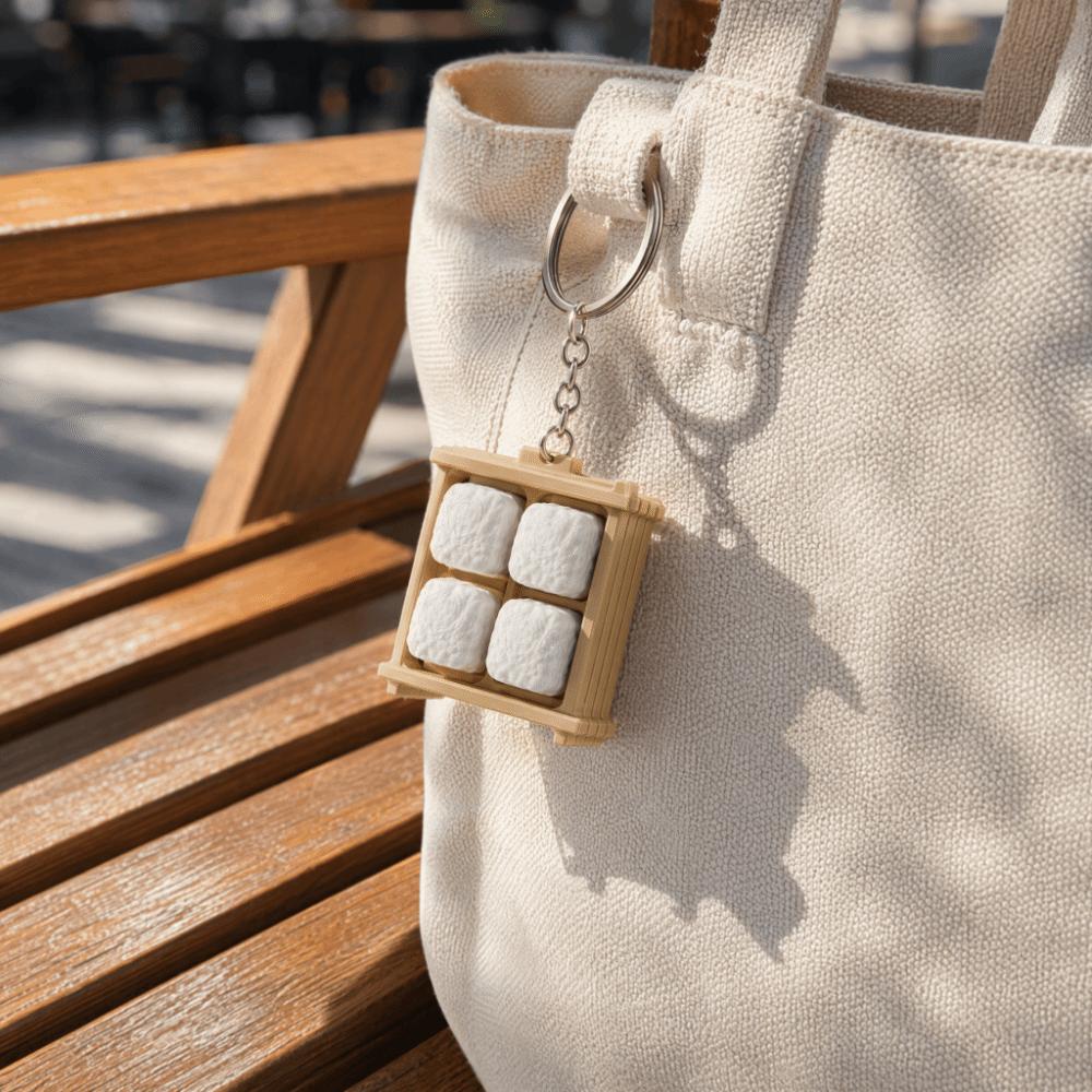 Chinese Snacks Mao Tofu Mechanical Keyboard Pendant 3D Printed Fingertip Button Toy  Car Pendant