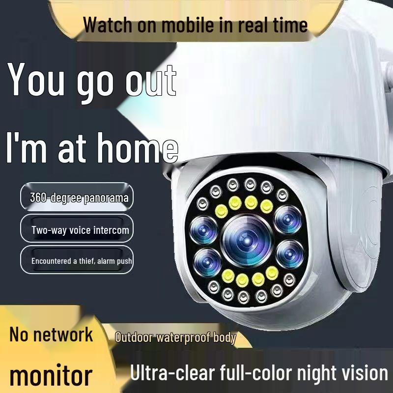 360° Wireless Outdoor Solar Security Camera with 4G Mobile Access
