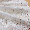 1Y 20CM Wide White Cotton Embroidery Lace Fabric DIY Trims Warp Knitting Sewing Accessories
