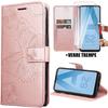 Case + Tempered Glasses - BOOLING - for Samsung Galaxy A52 4G/5G - Pink - Butterfly Pattern - Magnetic Closure