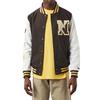 Blouson New Era Heritage Varsity - Réf. 60284780. Couleur : Marron, Blanc, Jaune. Détails. - Manches De Contrôle Des Couleurs. -