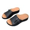 Внешняя торговля лето новая мода повседневные толстоподошвенные большого размера крутые шлепанцы женские однотонные полые с открытым носком женские сандалии