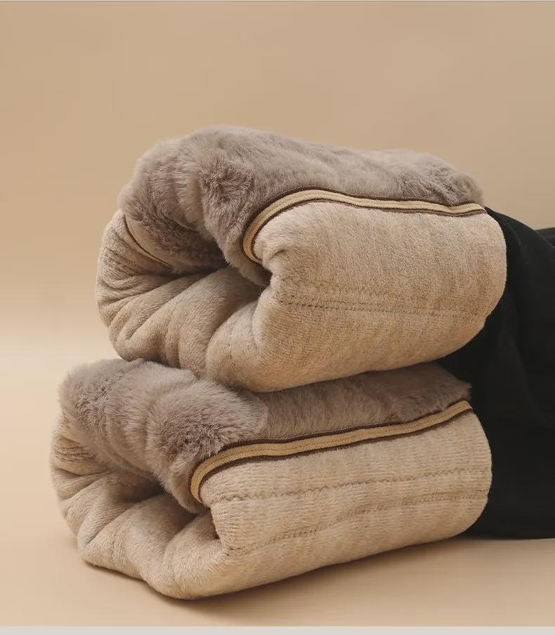 Теплые зимние штаны из пятислойного утепленного хлопка Northeast с наколенниками - леггинсы унисекс с высокой талией