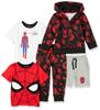 Top and Bottom Outfit Set Brand Spotted Disney Marvel Star Wars Toddler Boys Marvel 105 [Amazon Essentials] 5-piece (former Name Zebra) Spider-Man