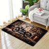 1pc Retro Motorcycle Club Area Rug Machine Washable Anti-Fatigue Perfect for Living Room Bedroom Game Room and Dormitory Decor