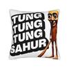 Tung Tung Tung Sahur Brainrot Funny Pillow Case  Comfy Pillow Cover Kawaii Pillowcases For Sofa Home Decoration